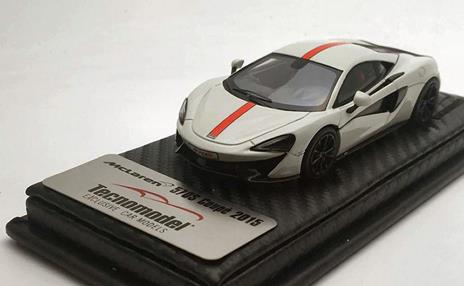 Mclaren 570S Avus White With Red Stripe And Red Insert 2015 1:43 Model Tmd43Ex02F - 2