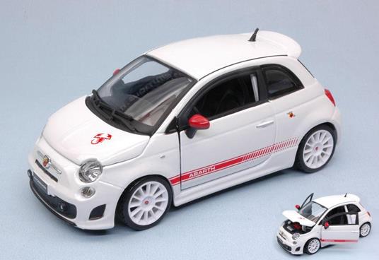 Abarth Fiat Nuova 500 Esseesse Cerchi Bianchi 1:24 Model Bu22121W - 2