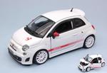 Abarth Fiat Nuova 500 Esseesse Cerchi Bianchi 1:24 Model Bu22121W