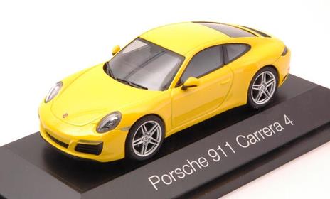 Porsche 911 Carrera 4 Coupè Yellow 1:43 Model Hp7108 - 2