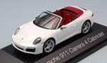 Porsche 911 Carrera 4 Cabriolet White 1:43 Model Hp7111