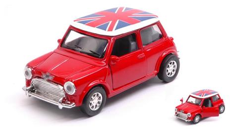 Mini Cooper 1959 Red Uk Flag 1:32 Model Ny50613C