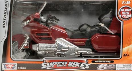 Honda Goldwing Motorcycle Red 1:6 Model Mtm76264R