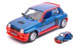 Renault 5 Rurbo 1982 Blue / Red 1:24 Model Bu21088A