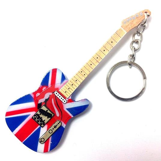 Portachiavi in Legno Forma Chitarra Mod. Exclusive. Rolling Stones  Tongue Tribute - 2