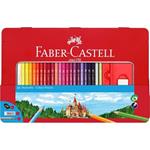 Matite colorate permanenti Faber-Castell. Astuccio metallo 48 colori + 2 matite Grip 2001 + gomma Dust Free + temperamatite