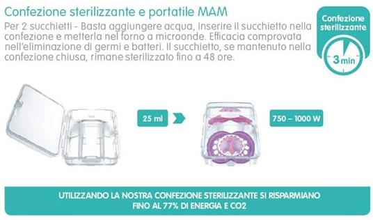 Mam Air Ciuccio in Set da 2, in Silicone Skinsoft con Custodia Porta Ciuccio,  2-6 Mesi, Rosa - MAM - Per la culla e il passeggino - Giocattoli | IBS