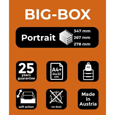 Exacompta Set da Scrivania con 4 Cassetti Big-Box Black Office Nero - 5