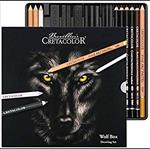 Cretacolor Wolf Box Set Pezzi 25 Scatola In Metallo