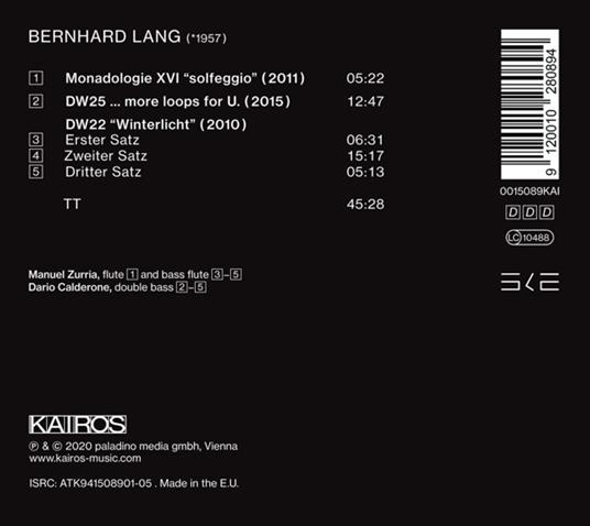Flute & Bass - CD Audio di Manuel Zurria - 2