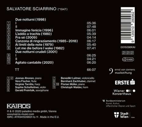 Solo - CD Audio di Salvatore Sciarrino - 2
