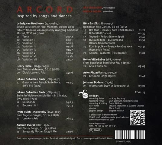 Ana Topalovic & Nikola Djoric: Arcord - CD Audio - 2