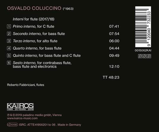 Interni - CD Audio di Roberto Fabbriciani,Osvaldo Coluccino - 2