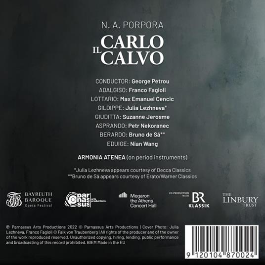 Porpora. Carlo Il Calvo - CD Audio di Franco - Max Emanuel Cencic - Julia Lezhneva Fagioli - 2