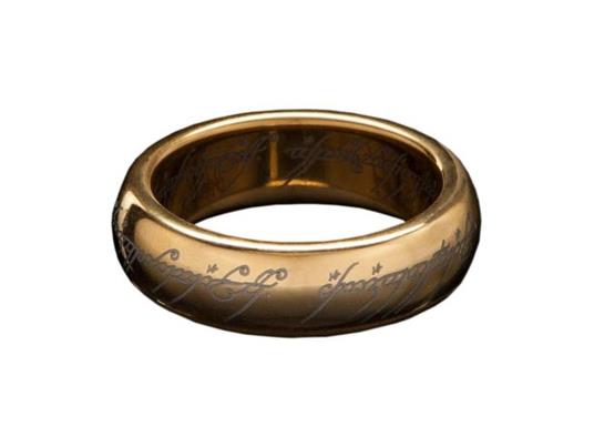 Il Signore Degli Anelli Tungsten Ring The One Ring (gold Plated) Size 8 Weta Workshop