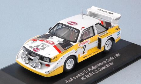 Audi Quattro S1 #2 4Th Monte Carlo 1986 W.Rohrl-C.Geistdorfer #V.1:43 Model Wrc003B