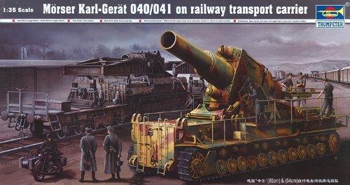 Morser Karl-Gerat 040/041 On Railway Transport Carrier Plastic Kit 1:35 Model Tr 00209 - 2