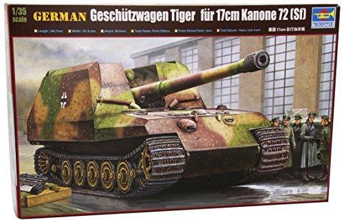 German Geschutzwagen Tiger Fur 17Cm K72 Tank Carro Armato Plastic Kit 1:35 Model Tp0378