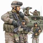 Modern Us Army Armour Crewman Figure 1:35 Plastic Model Kit RIPTR 00424