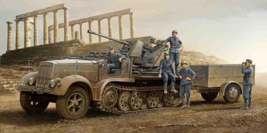 German 3.7Cm Flak 37 Auf Sd.Kfz.7/2 Early Version 1:35 Plastic Model Kit Riptr 01525 - 2