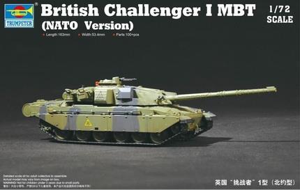 British Challenger I Mbt Nato Version Tank 1:72 Plastic Model Kit Riptr 07106 - 2