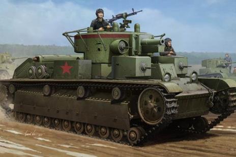 Soviet T-28 Medium Tank Welded 1:72 Plastic Model Kit Riptr 07150