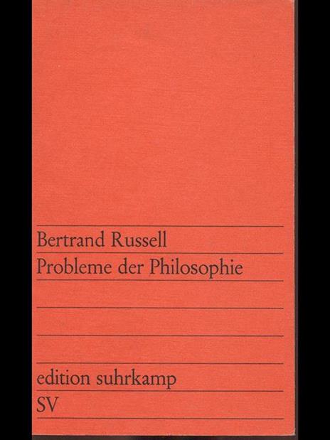 Probleme der Philosophie - Bertrand Russell - copertina