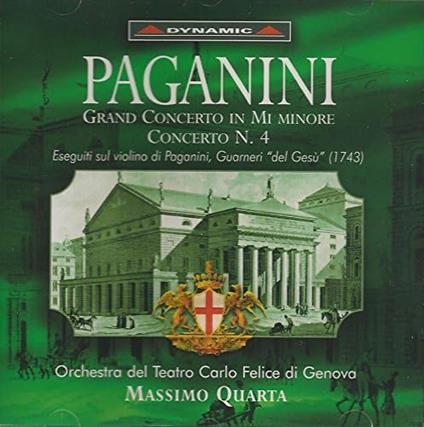 Niccolo' Paganini - Concertos For Violin And Orchestra 3 &5 - CD Audio di Massimo Quarta