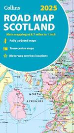 2025 Collins Road Map of Scotland: Folded Map