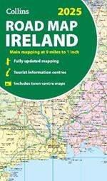 2025 Collins Road Map of Ireland: Folded Road Map