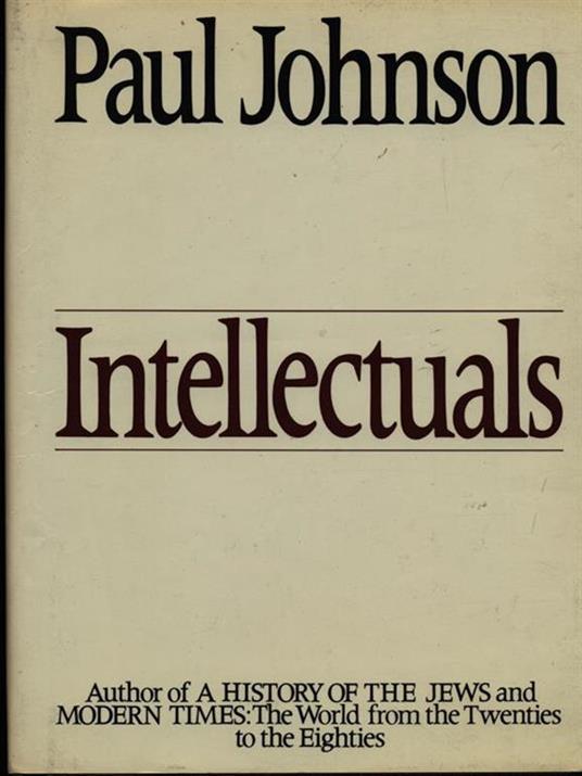 Intellectuals - Paul Johnson - copertina