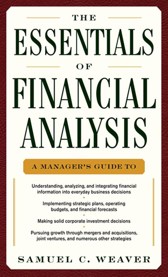 The Essentials of Financial Analysis