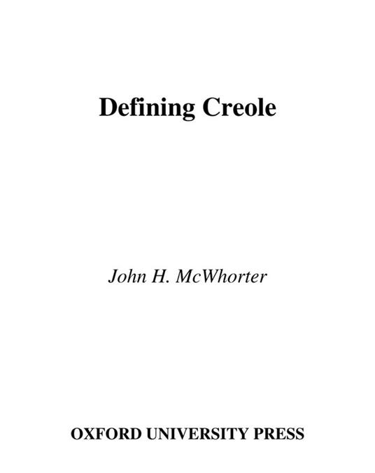 Defining Creole