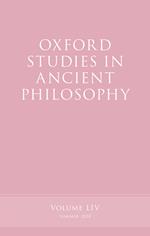 Oxford Studies in Ancient Philosophy, Volume 54