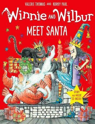 Winnie and Wilbur Meet Santa with audio CD - Valerie Thomas - cover