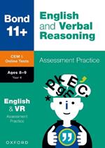 Bond 11+: Bond 11+ CEM English & Verbal Reasoning Assessment Papers 8-9 Years