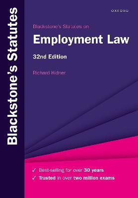 Blackstone's Statutes on Employment Law - Richard Kidner - cover