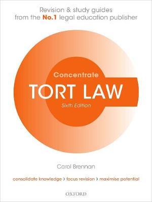 Tort Law Concentrate: Law Revision and Study Guide - Carol Brennan - cover