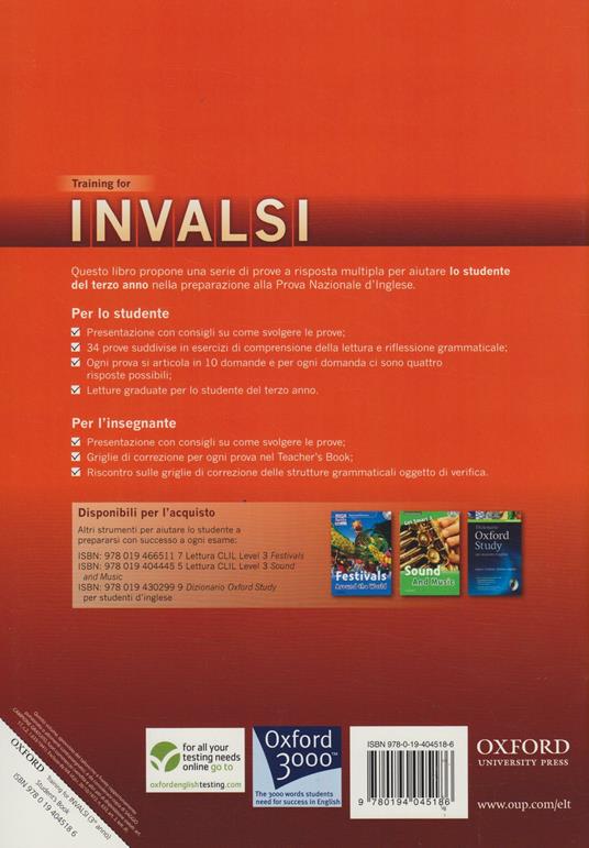 INVALSI. Training for. Student's book. Per la 3ª classe della Scuola media - 2