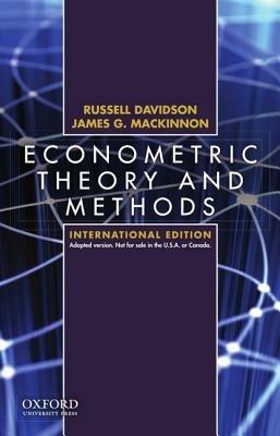 Econometric Theory and Methods: International Edition - Russell Davidson - cover