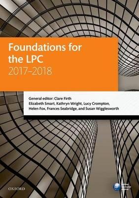 Foundations for the LPC 2017-2018 - Clare Firth,Elizabeth Smart,Kathryn Wright - cover