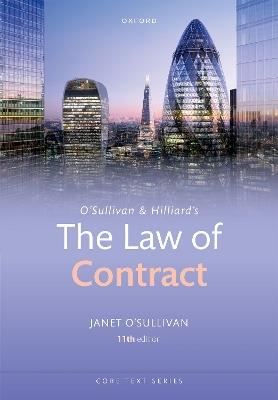 O'Sullivan & Hilliard's The Law of Contract - Janet O'Sullivan - cover