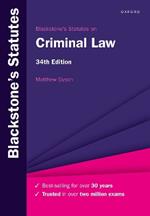 Blackstone's Statutes on Criminal Law 34e