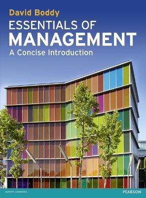 Essentials of Management: A Concise Introduction - David Boddy - cover