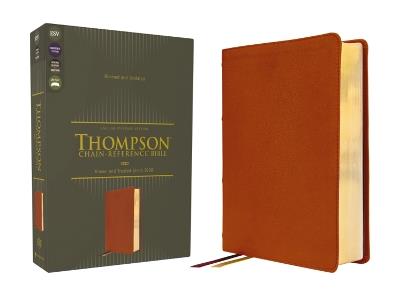 ESV, Thompson Chain-Reference Bible, Genuine Leather, Calfskin, Tan, Red Letter - cover