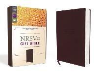 NRSVue, Gift Bible, Leathersoft, Burgundy, Comfort Print - Zondervan - cover