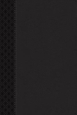 NIV, Compact Center-Column Reference Bible, Leathersoft, Black, Red Letter, Thumb Indexed, Comfort Print - Zondervan - cover