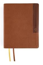 NIV, Journal the Word Bible (Perfect for Note-Taking), Large Print, Leathersoft, Brown, Red Letter, Comfort Print: Reflect, Take Notes, or Create Art Next to Your Favorite Verses