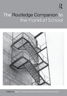 The Routledge Companion to the Frankfurt School - cover
