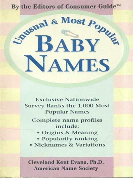 Unusual & Most Popular Baby Names - Cleveland Kent Evans - copertina